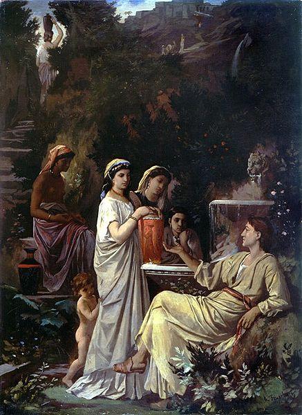 Anselm Feuerbach The Fairy tale teller France oil painting art